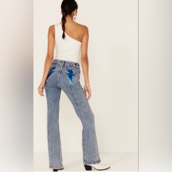 Free People Thunderbird Flare in Electric Blue NEW - Picture 5 of 11